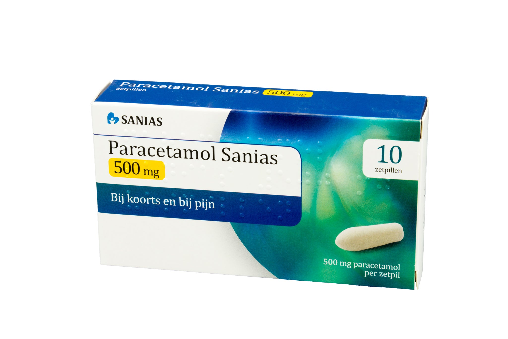 Paracetamol Sanias Zetpil 500 mg Nationale Apotheek