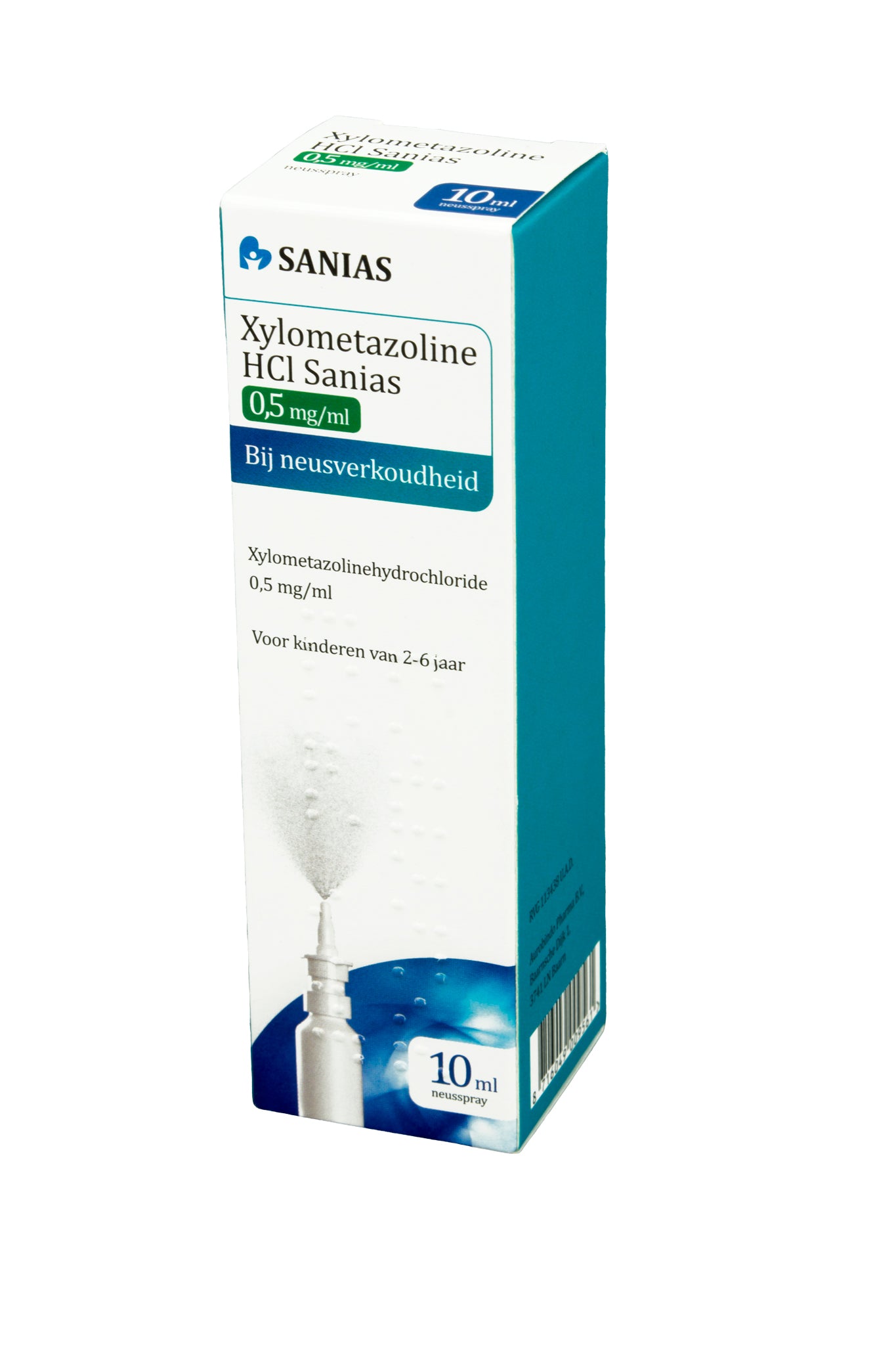 Xylometazoline Hcl Sanias Neusspray 0,5 mg/ml (Tijdelijk van het merk