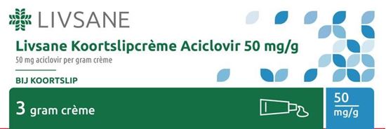 Livsane Aciclovir Koortslipcreme 50 Mg/G (tijdelijk van het merk: HTP)