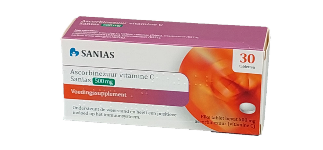 Ascorbinezuur Vitamine C Sanias Tablet 500 mg