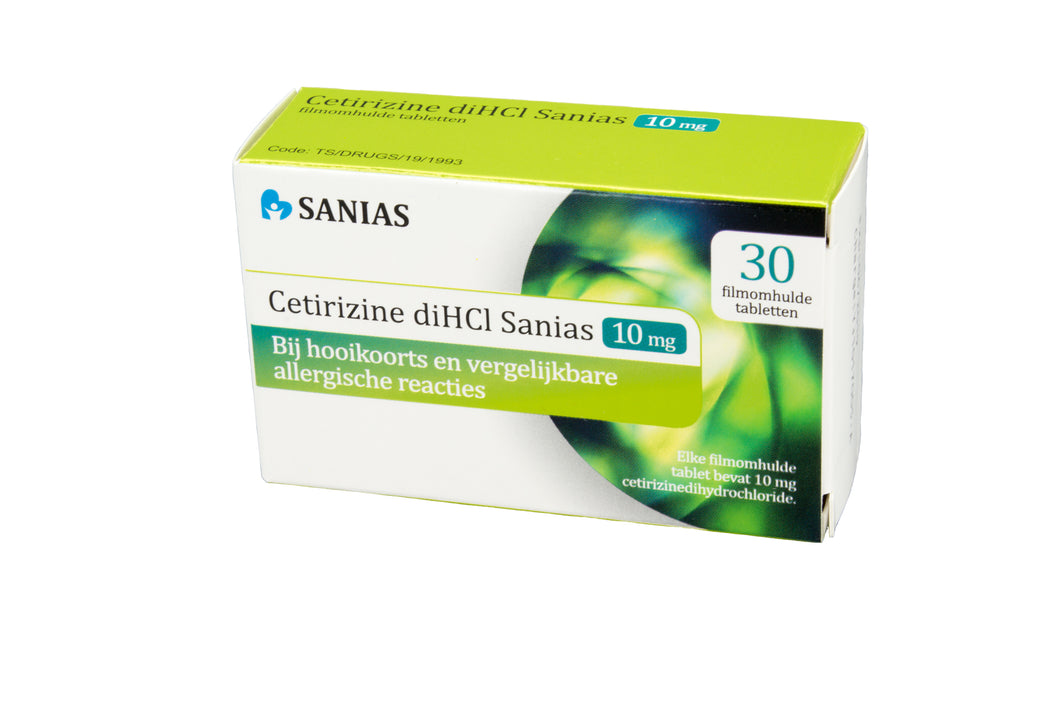 Cetirizine Dihcl Sanias Tablet Filmomhuld 10 mg