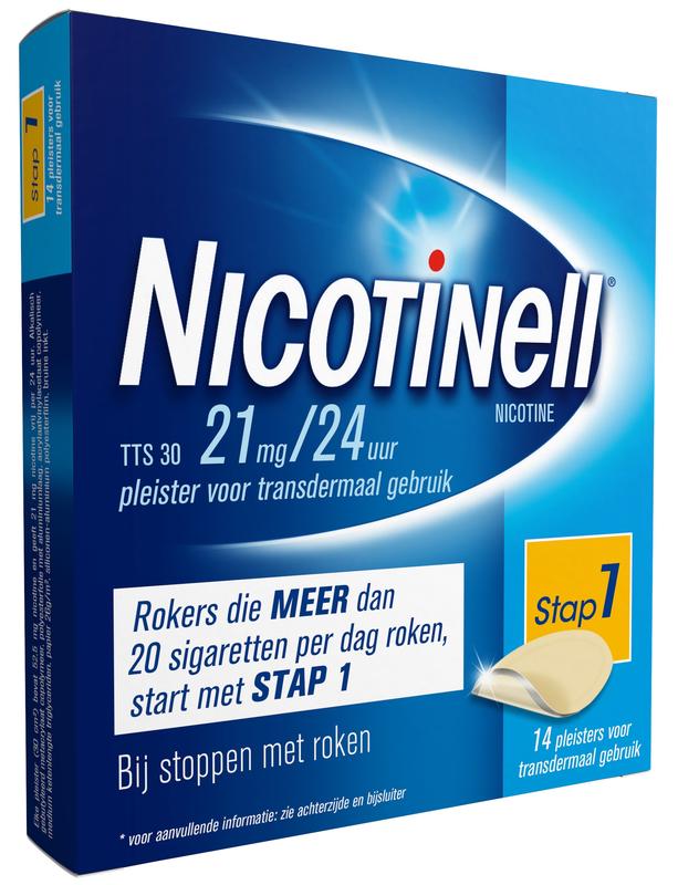 Nicotinell Pleister 21 Mg - Stap 1 (14 st.)